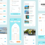 Latest high-end flight booking and hotel reservation app UI kit, UI resources, figma, sketch source files