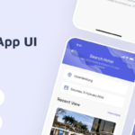 Hotel booking and hotel search app UI interface design template (figma source file)
