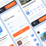 Download free hotel booking app UI resources, including hotel and travel app UI source files and Figma source files for hotel and travel UI materials.