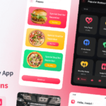 Food delivery and ordering app UI interface resource templates (fig, sketch, xd, studio)