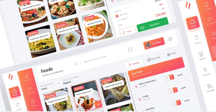 b810d577-b782-4b8e-a1af-fbf8fdbdbd3b POS machine ordering system UI interface design kit figma template - Image 1